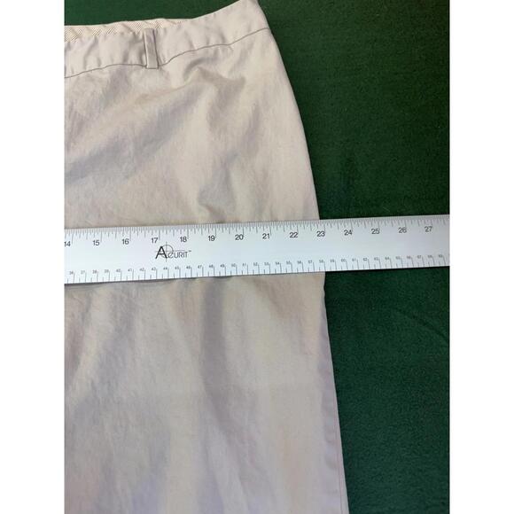 Talbots Pants Womens 18W Cropped Ankle Straight Cotton Stretch Khaki Classic - Picture 7 of 11